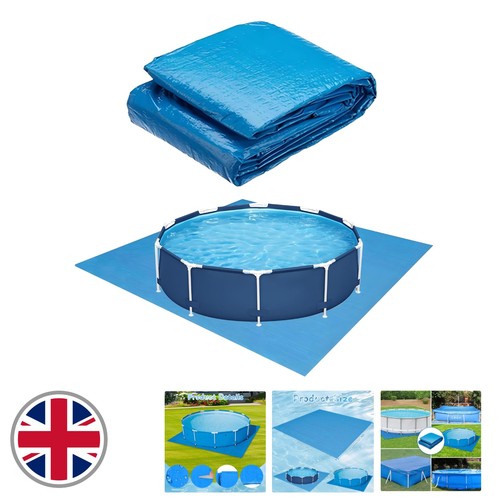 Portable blue pool - pool, floor